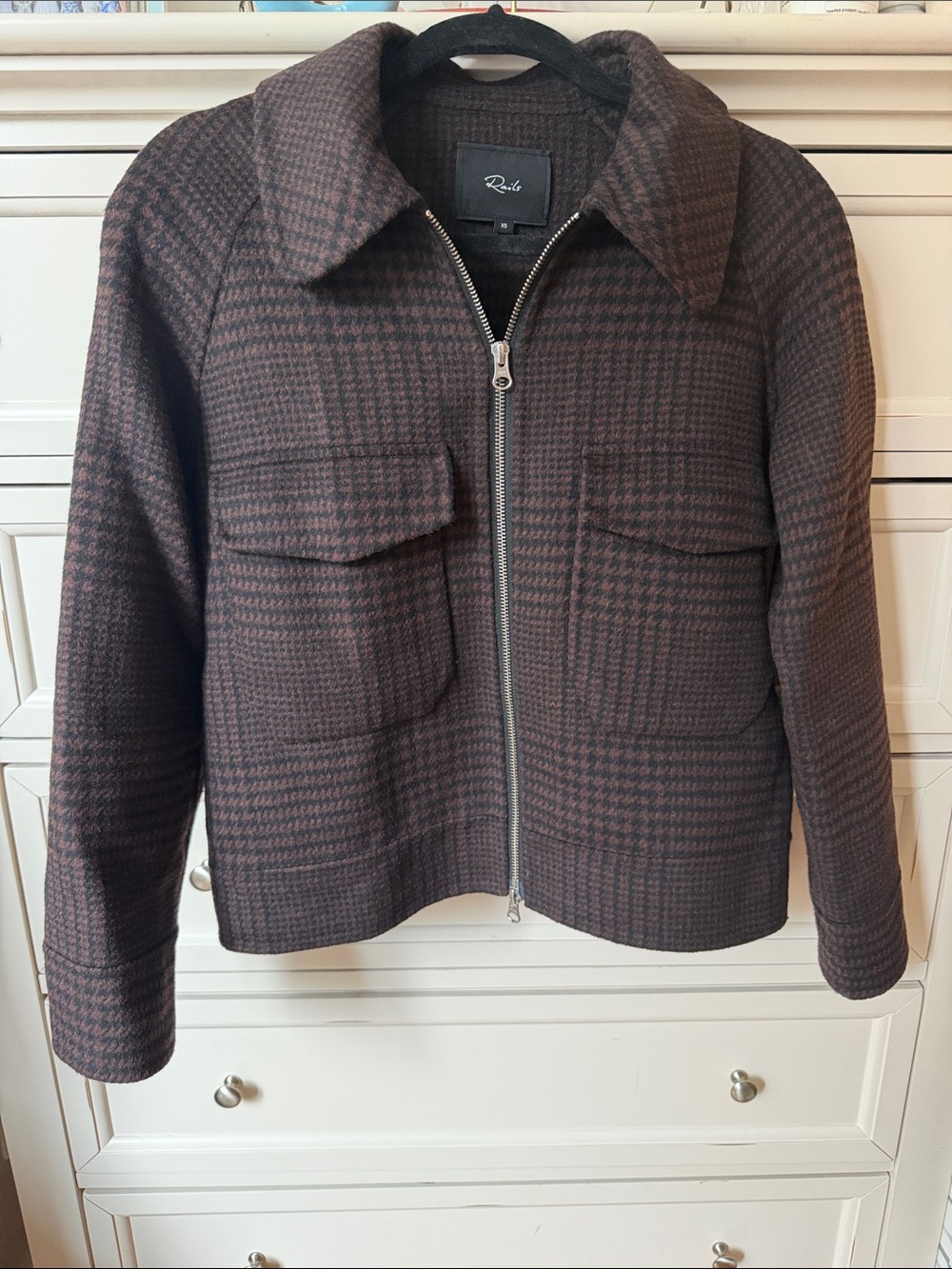 Rails Cheyenne Dark Brown Plaid Zip Jacket